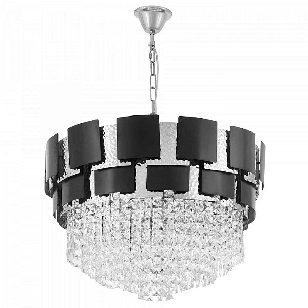 Подвесная люстра LUMINA DECO MOLINA хром арт. LDP 7045-600 BK+CHR