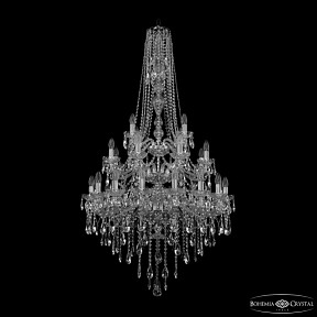 Подвесная люстра Bohemia Ivele Crystal 1415 никель арт. 1415/16+8+4/300/h-155/3d Ni