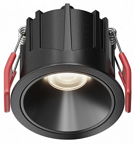 Встраиваемый светильник Maytoni Alfa LED черный арт. DL043-01-10W4K-RD-B-1