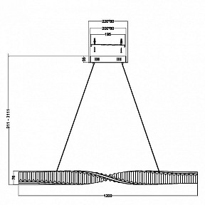 Подвесной светильник Maytoni Krone желтый арт. P097PL-L36BS3K