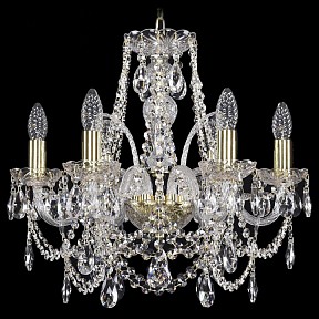 Подвесная люстра Bohemia Ivele Crystal 1411 золото арт. 1411/6/160/G
