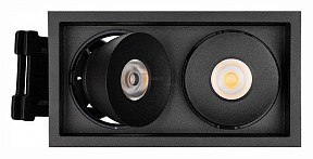 Встраиваемый светильник Arlight CL-SIMPLE-S148x80-2x9W Day4000 (BK, 45 deg) черный арт. 026877