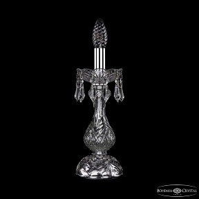 Настольная лампа декоративная Bohemia Ivele Crystal 1403 никель арт. 1403L/1-31 Ni