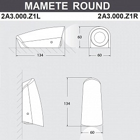 Накладной светильник Fumagalli Mamete серый арт. 2A3.000.000.LXZ1L