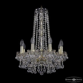 Подвесная люстра Bohemia Ivele Crystal 1409 золото арт. 1409/8/141/h-59 G