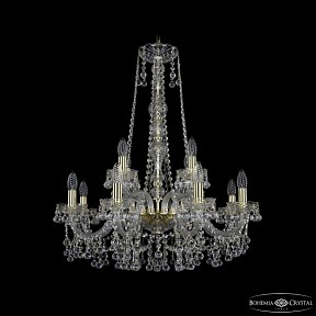 Подвесная люстра Bohemia Ivele Crystal 1409 золото арт. 1409/8+4/240/h-77 G