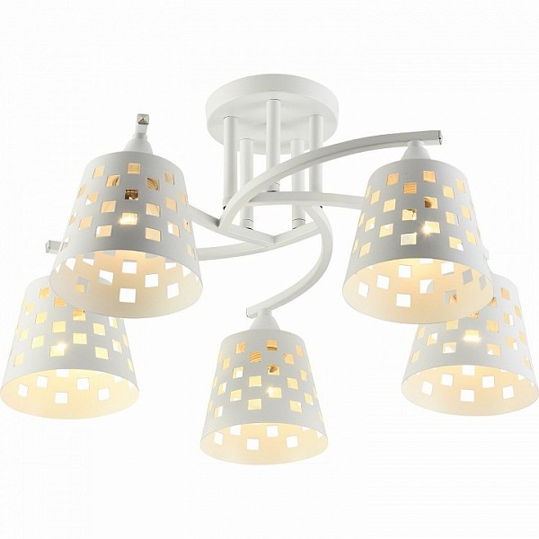 Потолочная люстра Reluce 01384 белый арт. 01384-0.3-05 WH+CR
