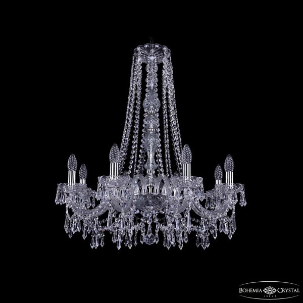 Подвесная люстра Bohemia Ivele Crystal 1403 никель арт. 1403/8/240/h-76 Ni