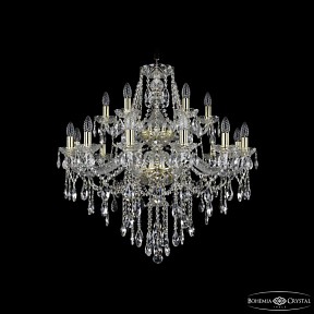 Подвесная люстра Bohemia Ivele Crystal 1415 золото арт. 1415/12+6/300/2d G