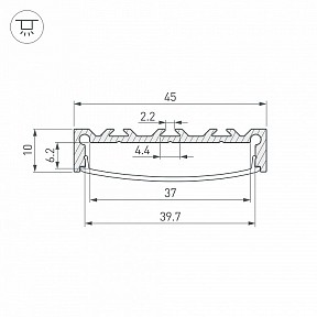 Профиль Arlight LINE металл арт. 049248