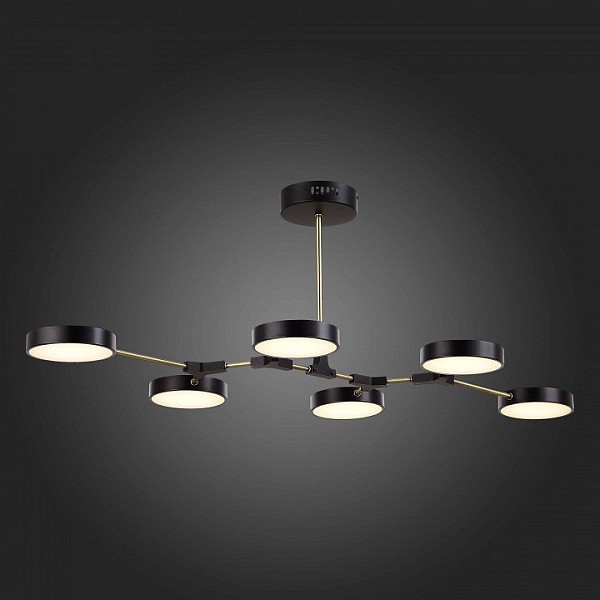Люстра на штанге EVOLUCE Monta черный арт. SLE6004-402-06