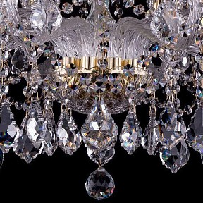 Подвесная люстра Bohemia Ivele Crystal 1413 золото арт. 1413/10+5/300/G/Leafs
