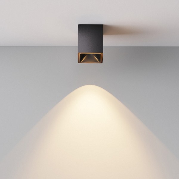 Накладной светильник Maytoni Alfa LED черный арт. C065CL-8W3K-SQ-B