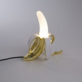Настольная лампа декоративная Seletti Banana Lamp золото арт. 13082