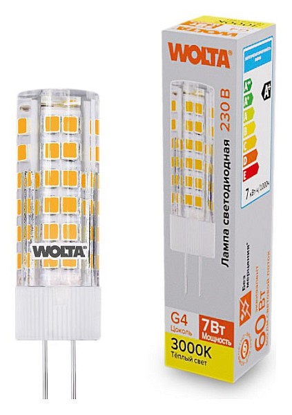 Лампа светодиодная Wolta   арт. WSTD-JC-220V7W3KG4-C