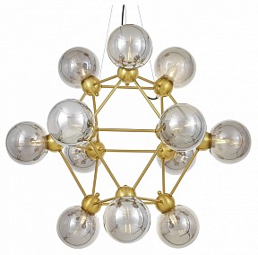 Подвесная люстра LUMINA DECO Zodiak бронза арт. LDP 160N-12 MD+GY