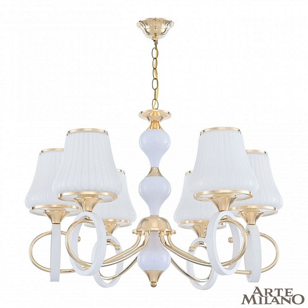 Подвесная люстра Arte Milano Florentia-2387 белый арт. 302387/6 Wh/Gd