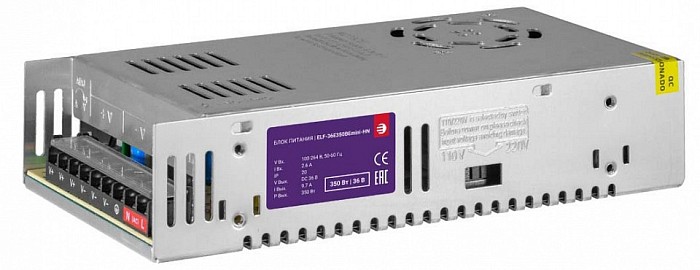 Блок питания ELFLED  хром арт. ELF-36E350BEmini-HN
