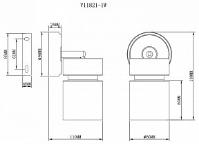 Спот Moderli Almero золото арт. V11821-1W