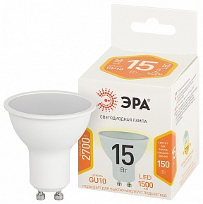 Лампа светодиодная Эра Стандарт  арт. LED MR16-15W-827-GU10