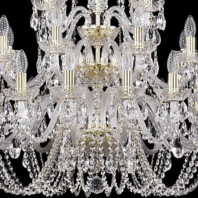 Подвесная люстра Bohemia Ivele Crystal 1402 золото арт. 1402/16+8+4/300/h-123/3d/G
