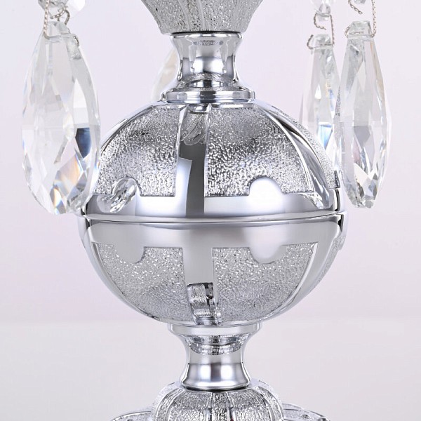 Настольная лампа декоративная Bohemia Ivele Crystal AL77 никель арт. AL77500L/1-23 Ni