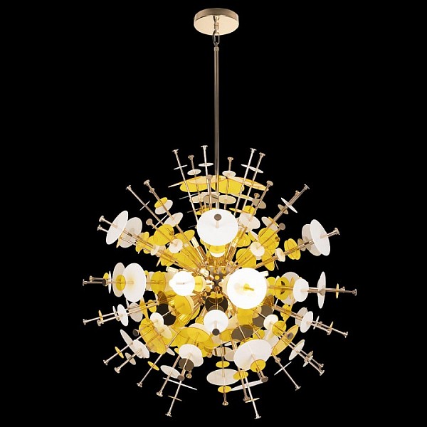 Люстра на штанге Loft it Avenir желтый арт. 10137/720 Gold