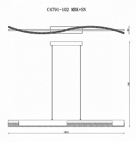 Подвесной светильник iLedex Scorpio черный арт. C4791-102 MBK+BN