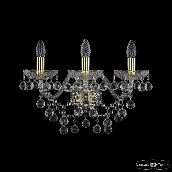 Бра Bohemia Ivele Crystal 1409 золото арт. 1409B/3/195/XL G