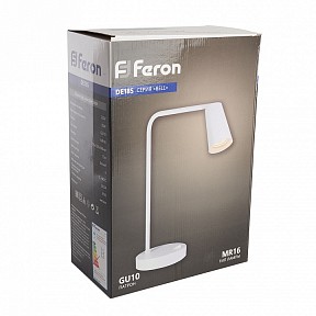 Настольная лампа декоративная Feron DE185 белый арт. 48425