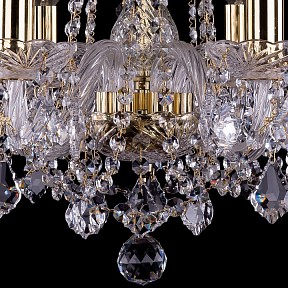 Подвесная люстра Bohemia Ivele Crystal 1402 золото арт. 1402/6/160/G/Leafs