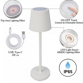 Настольная лампа декоративная Arte Lamp Fuyue белый арт. A1616LT-1WH
