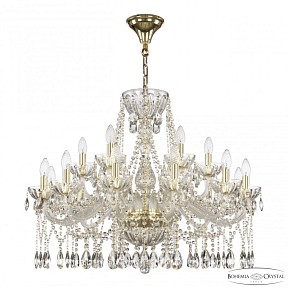Подвесная люстра Bohemia Ivele Crystal 5413 золото арт. 5413/12+6/300 G Clear/M-1H
