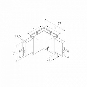 Соединитель для треков Arlight LINEAIR FLAT черный арт. 031531