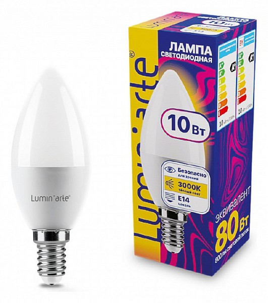 Лампа светодиодная Luminarte   арт. LSTD-C37-10W3KE14
