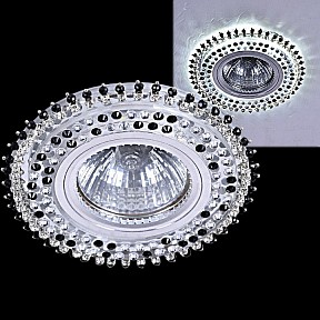 Встраиваемый светильник Reluce  хром арт. 59502-9.0-001MN MR16+LED3W BK