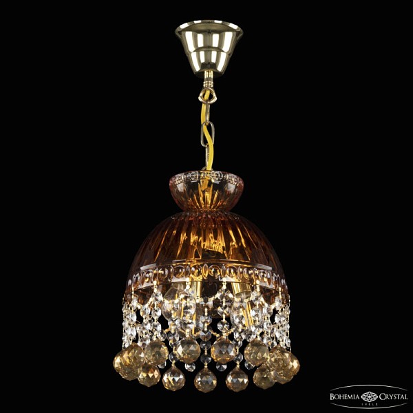 Подвесная люстра Bohemia Ivele Crystal 5478 золото арт. 5478/22 G Amber/M-1G Balls K721