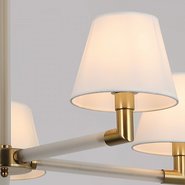 Люстра на штанге ILLUMICO BRASS белый арт. IL0501-5P-79 BRASS