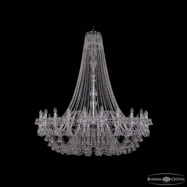 Подвесная люстра Bohemia Ivele Crystal 1409 никель арт. 1409/24/530/h-160 Ni