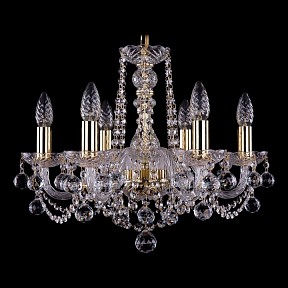 Подвесная люстра Bohemia Ivele Crystal 1402 золото арт. 1402/6/160/G/Balls