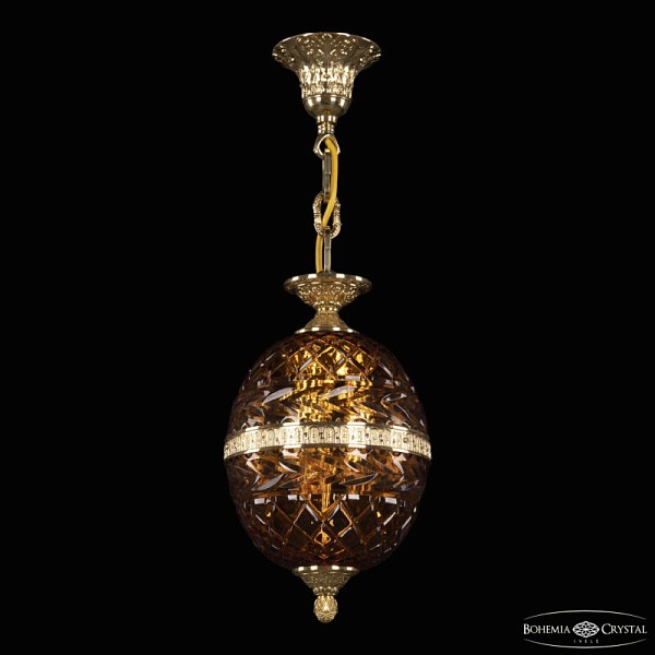Подвесная люстра Bohemia Ivele Crystal 5680 золото арт. 5680/18 G Amber/M-1F