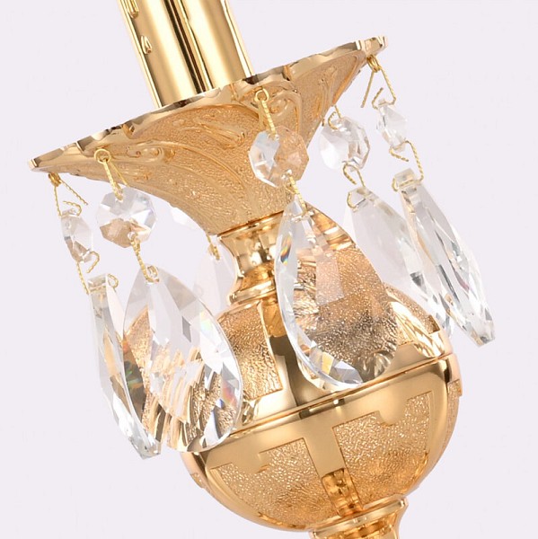 Настольная лампа декоративная Bohemia Ivele Crystal AL77 золото арт. AL77500L/1-23 G