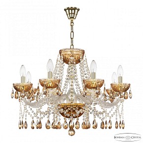 Подвесная люстра Bohemia Ivele Crystal 5413 золото арт. 5413/8/240 G Amber/M-1G K721