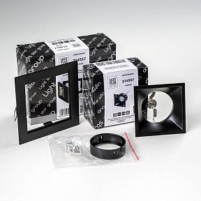 Встраиваемый светильник Lightstar Domino черный арт. D51707BMOD