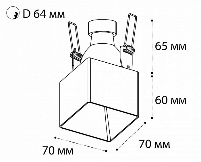Встраиваемый светильник Italline DL 3024 белый арт. DL 3024 white