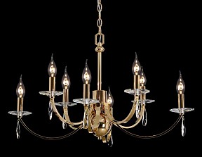 Подвесная люстра ILLUMICO  золото арт. IL5253-8RLS-25 ELITE