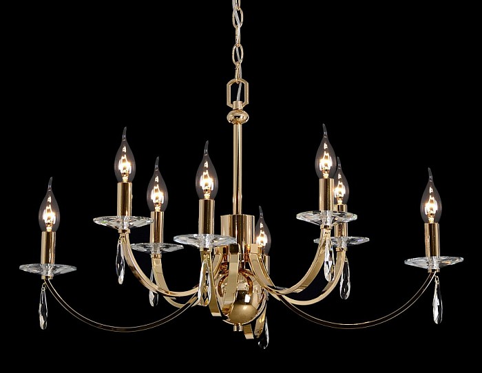 Подвесная люстра ILLUMICO  золото арт. IL5253-8RLS-25 ELITE