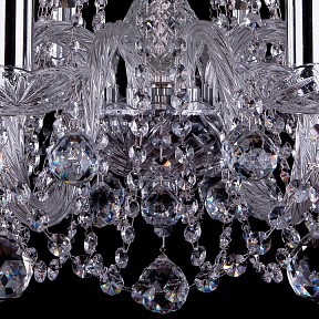Подвесная люстра Bohemia Ivele Crystal 1402 металл арт. 1402/10/240/Ni/Balls