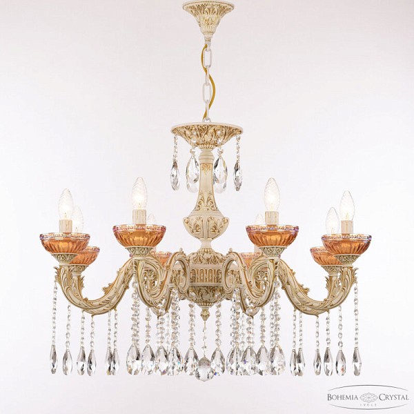 Подвесная люстра Bohemia Ivele Crystal AL7901 белый арт. AL79101/8/250 A WMG P Shampan/M-1G