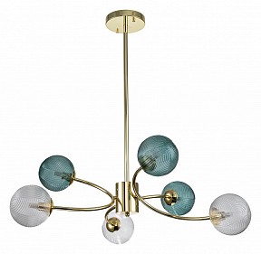 Люстра на штанге Indigo Selva желтый арт. 11032/6R Gold